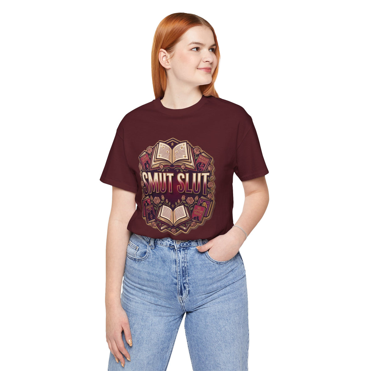 "Smut Slut" Spicy Romance Reader T-Shirt – Dark Romance Bookish Graphic Tee