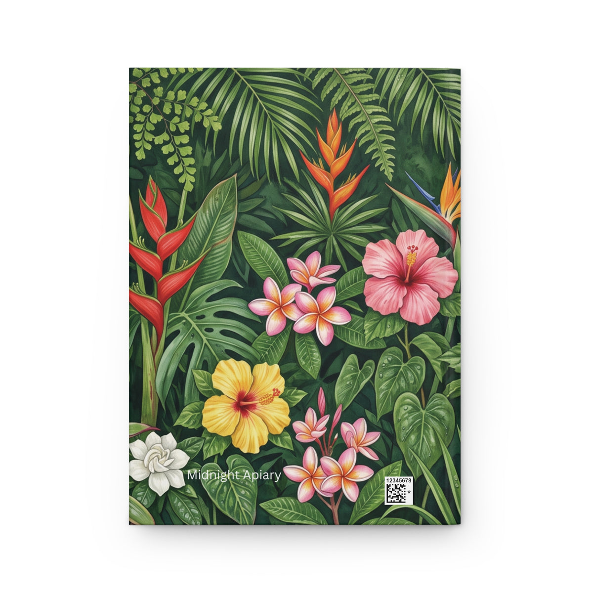 Tropical Floral Hardcover Journal — 'Notes' Paradise Notebook for Travel, Gifts & Daily Journaling