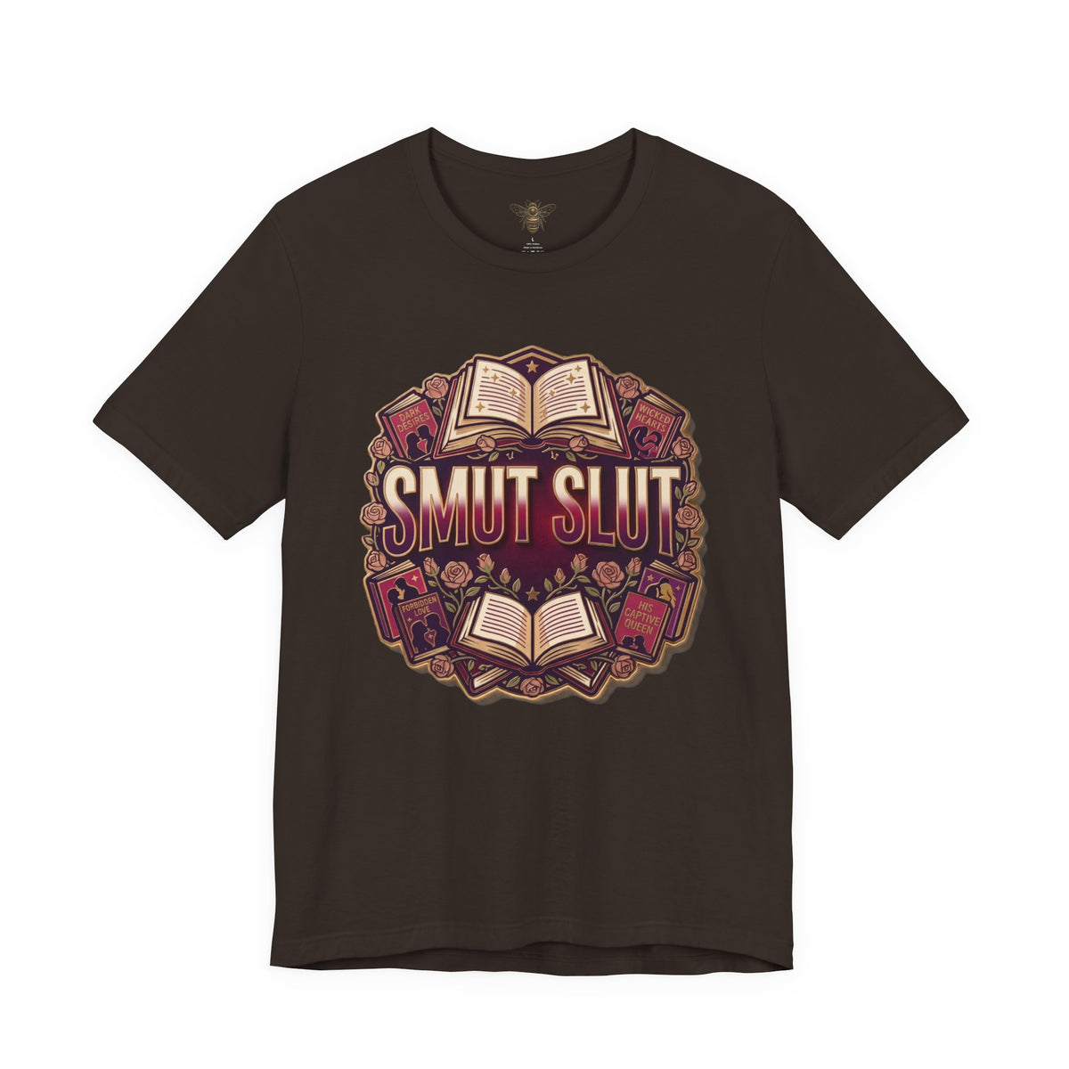"Smut Slut" Spicy Romance Reader T-Shirt – Dark Romance Bookish Graphic Tee