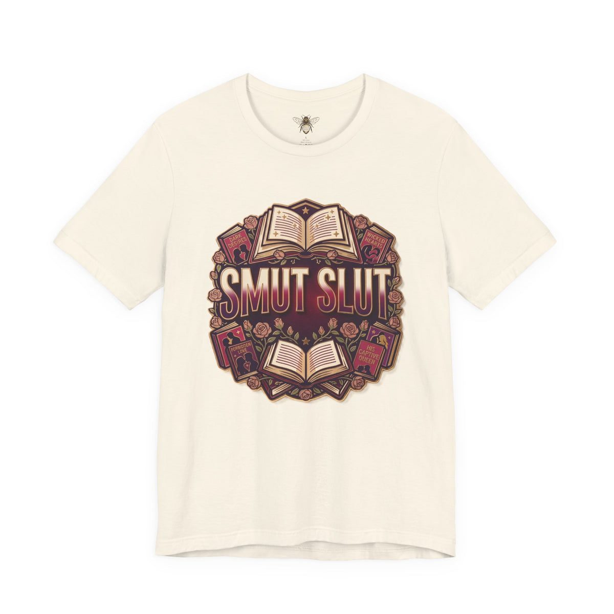 "Smut Slut" Spicy Romance Reader T-Shirt – Dark Romance Bookish Graphic Tee