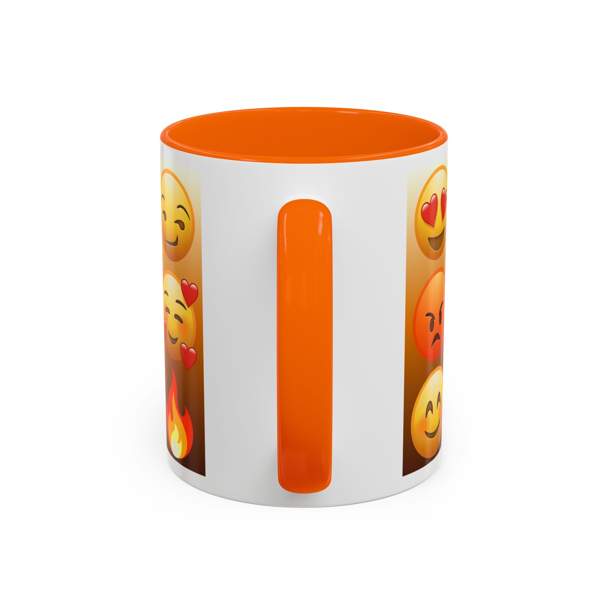 Emoji Pattern Coffee Mug — Fun Expressive Faces Accent Mug (11/15oz)