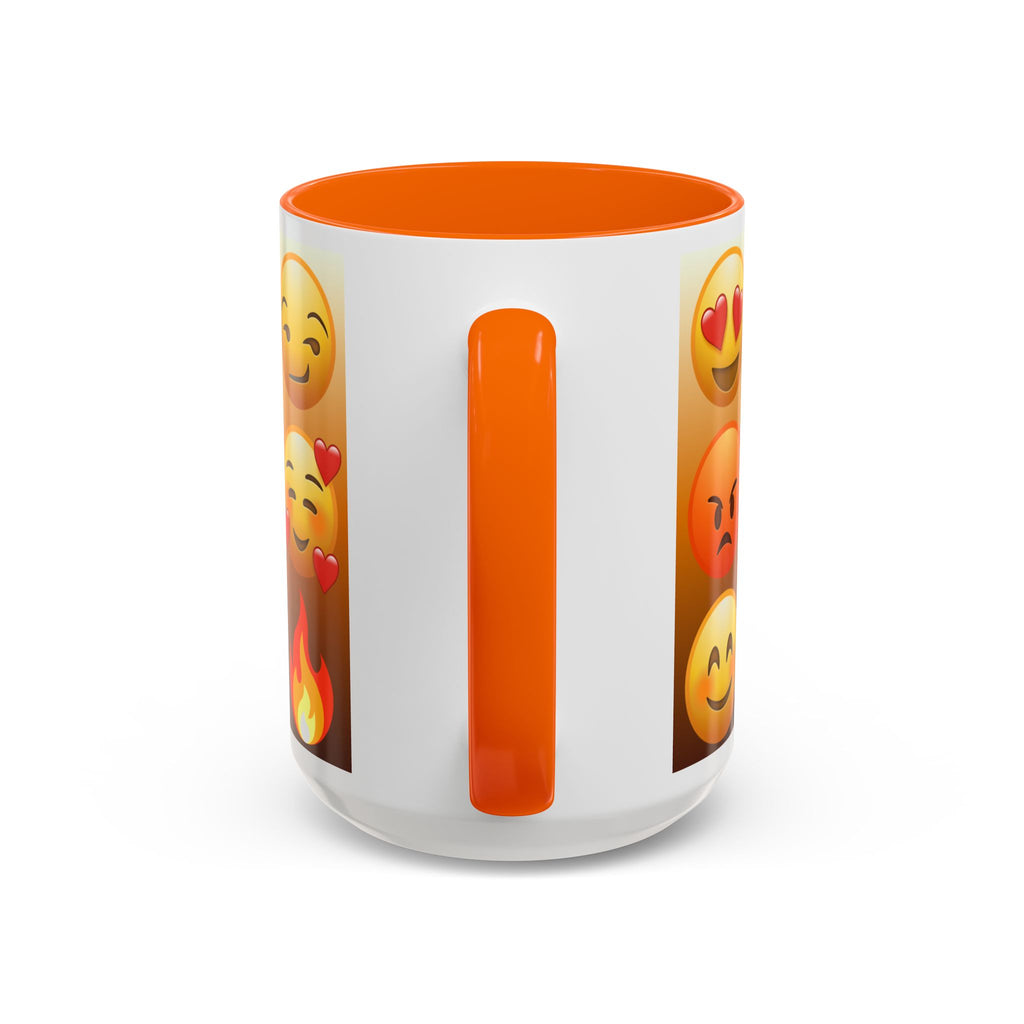 Emoji Pattern Coffee Mug — Fun Expressive Faces Accent Mug (11/15oz)