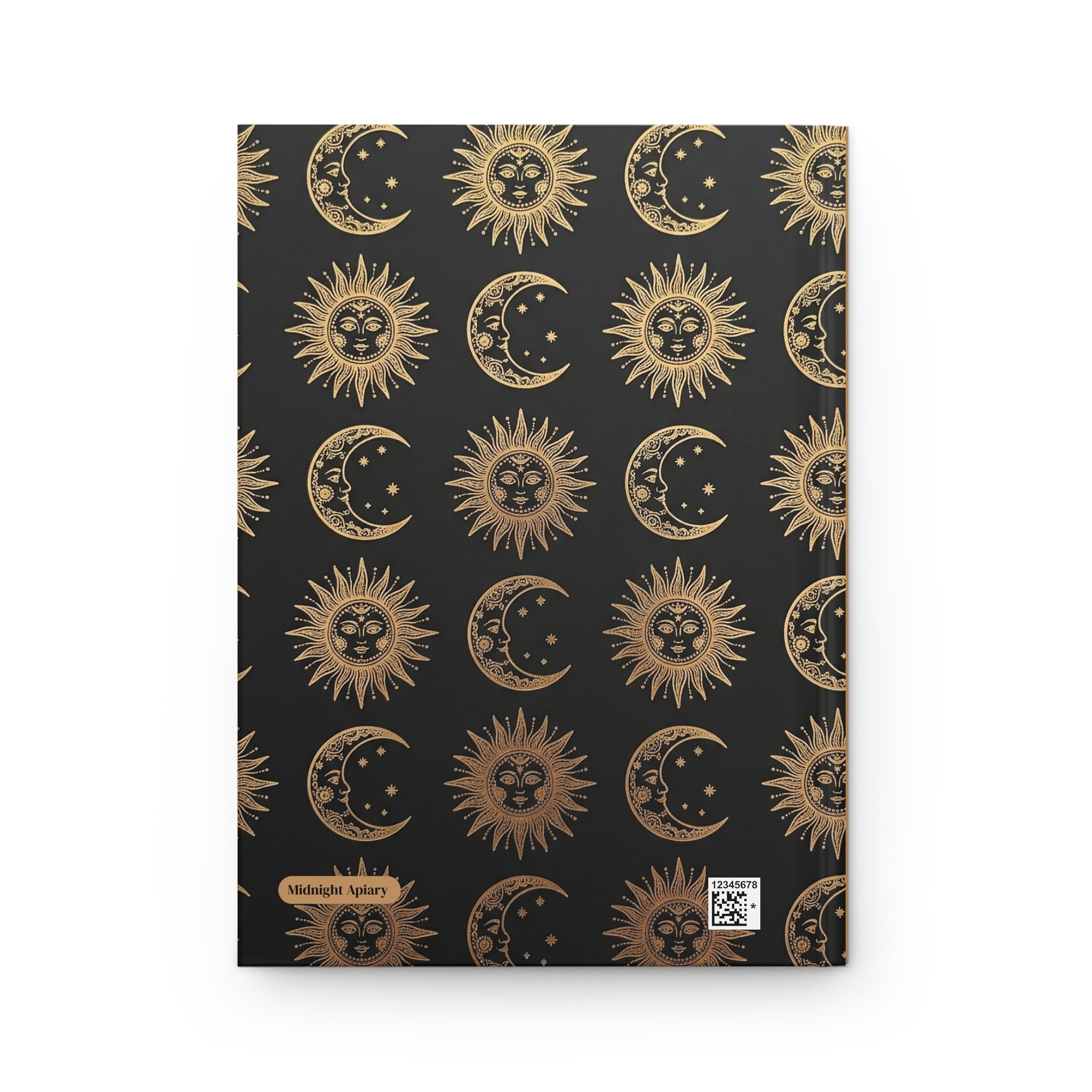 Celestial Sun & Moon Hardcover Journal — Gold Foil Astrology Notebook