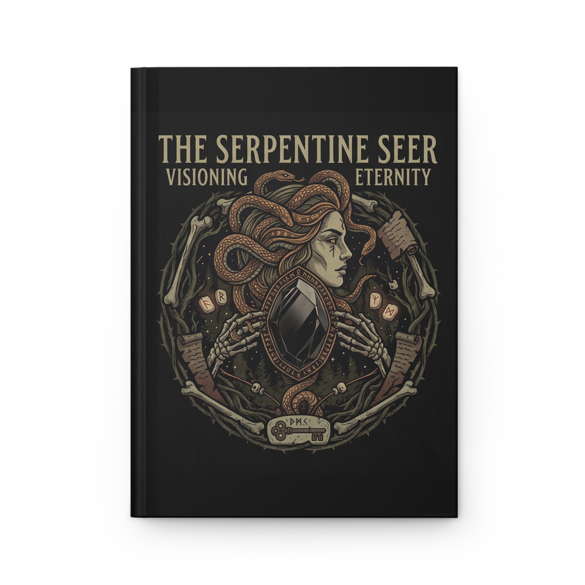 The Serpentine Seer Hardcover Journal — Mystic Visioning Notebook