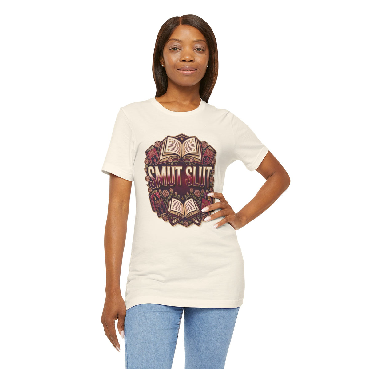 "Smut Slut" Spicy Romance Reader T-Shirt – Dark Romance Bookish Graphic Tee
