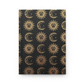 Celestial Sun & Moon Hardcover Journal — Gold Foil Astrology Notebook