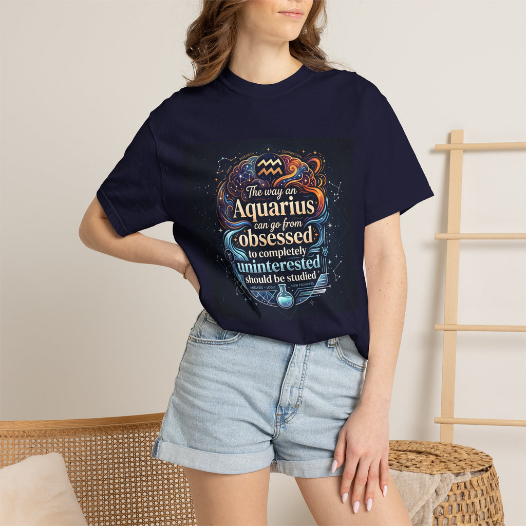 Aquarius Zodiac T‑Shirt — "The More an Aquarius..." Astrological Tee