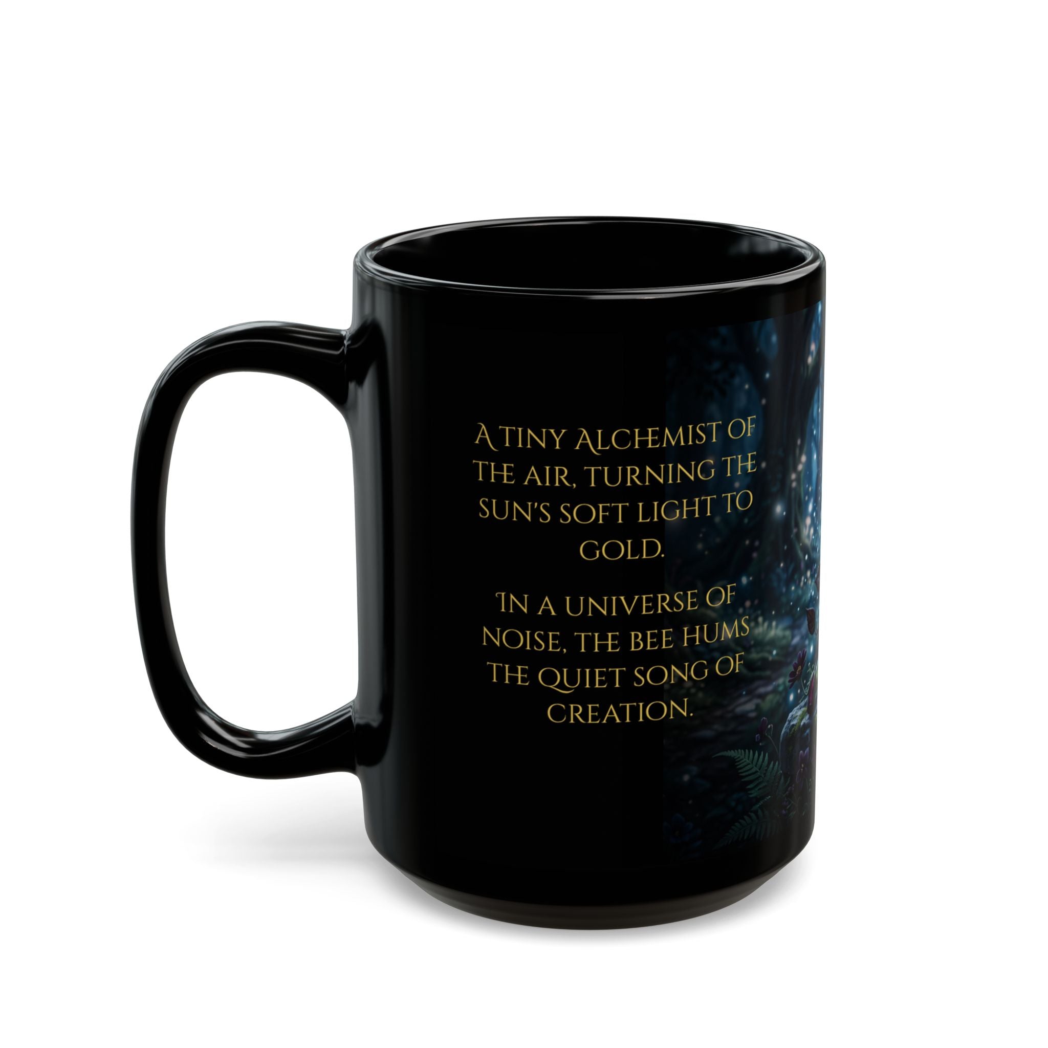 Enchanted Forest Rose Mug — Magical Night Garden Coffee Cup (11oz/15oz)
