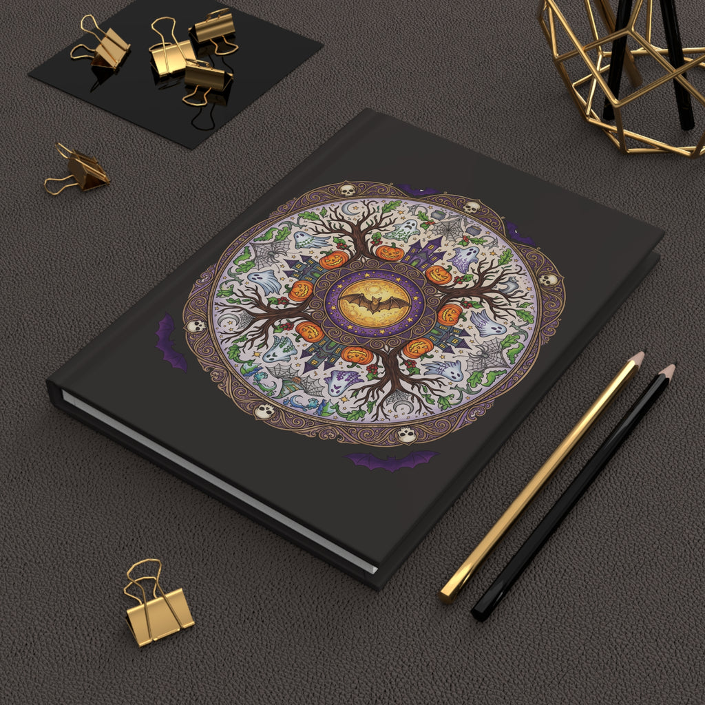 Halloween Mandala Hardcover Journal