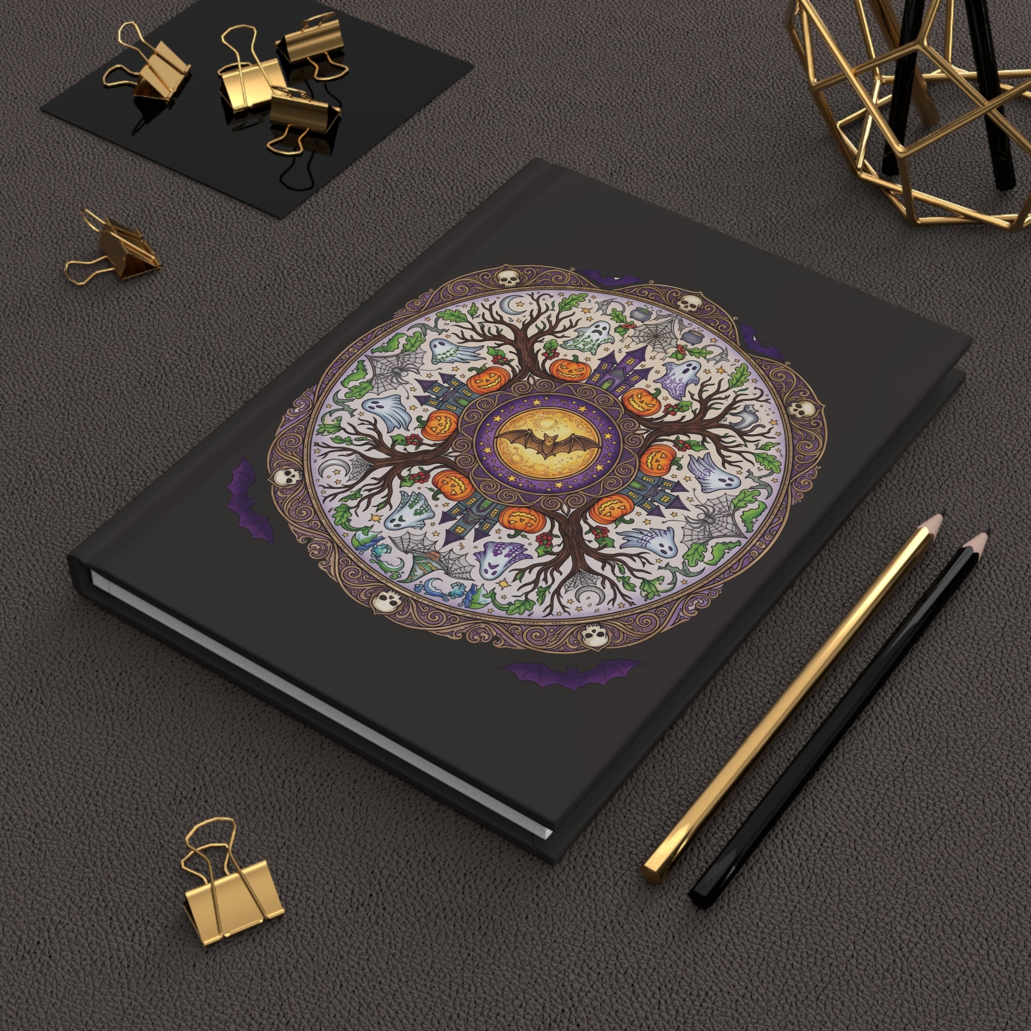 Halloween Mandala Hardcover Journal