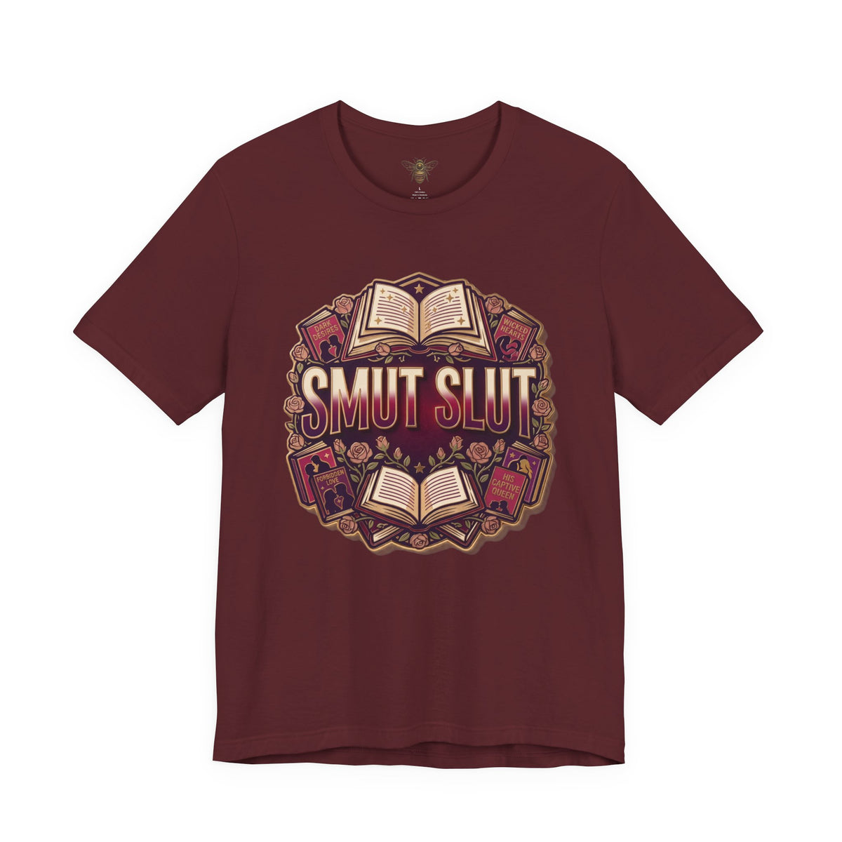 "Smut Slut" Spicy Romance Reader T-Shirt – Dark Romance Bookish Graphic Tee