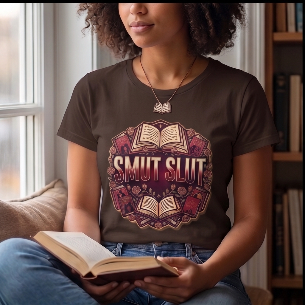 "Smut Slut" Spicy Romance Reader T-Shirt – Dark Romance Bookish Graphic Tee