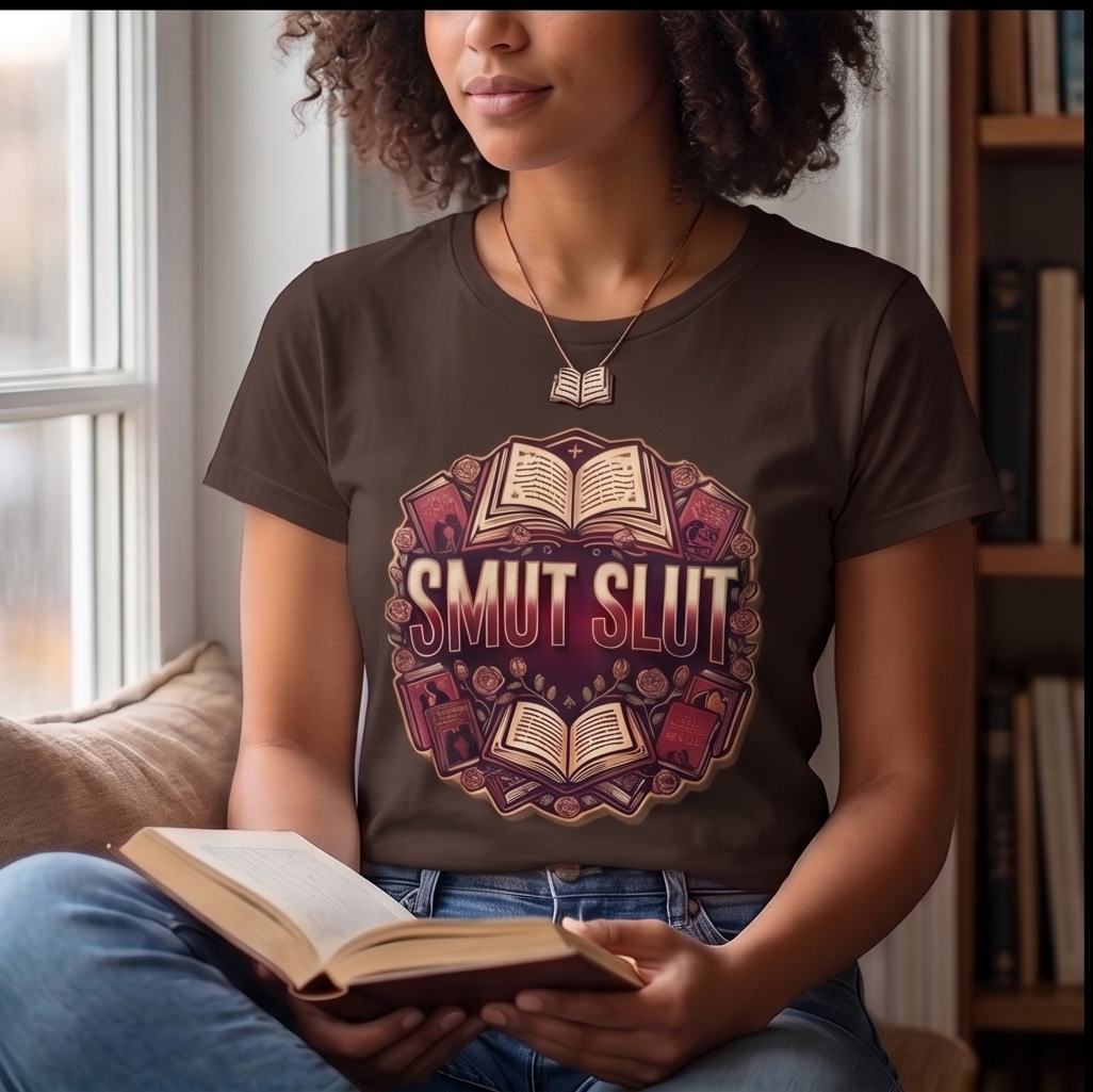"Smut Slut" Spicy Romance Reader T-Shirt – Dark Romance Bookish Graphic Tee
