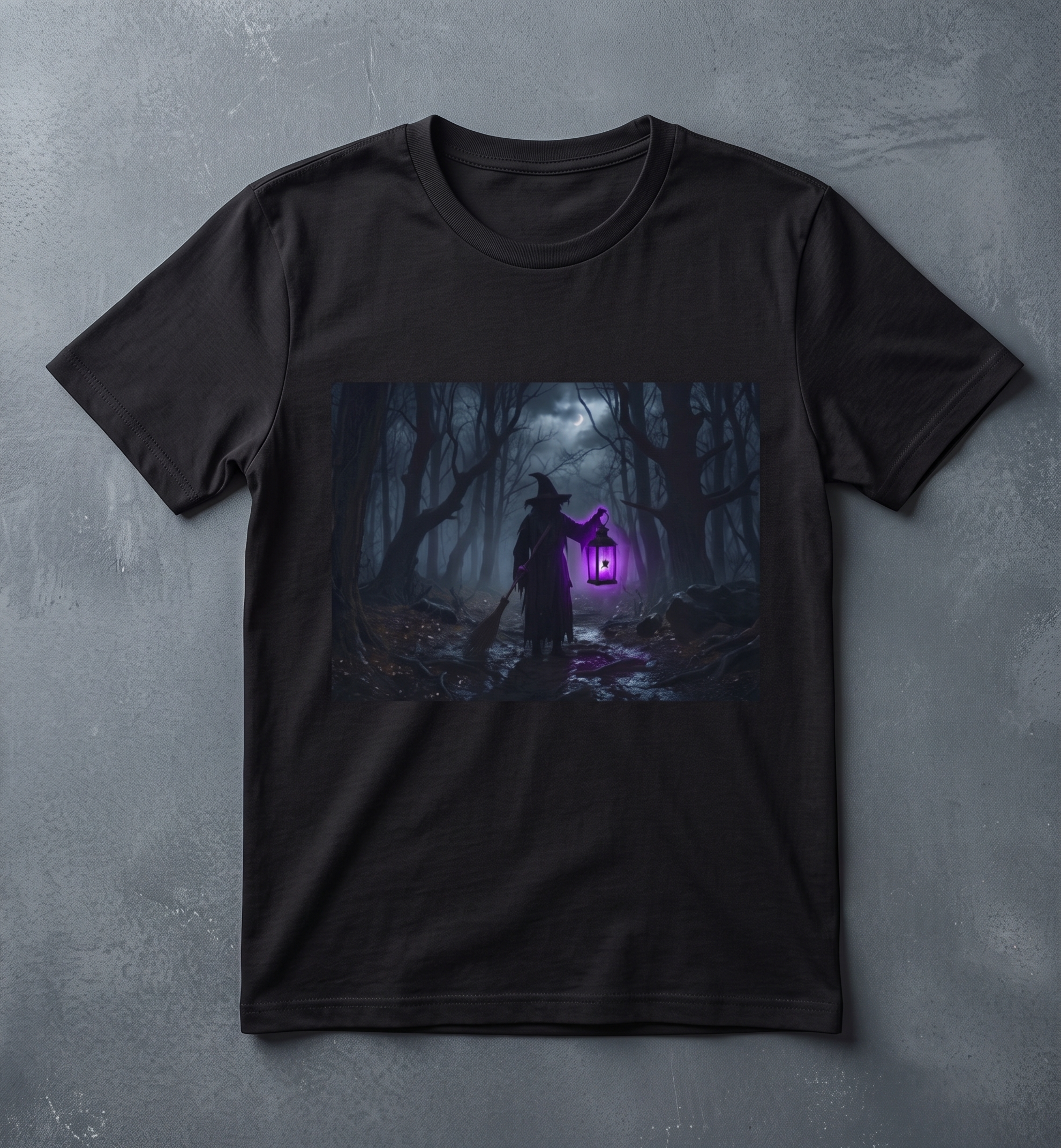 Witch Lantern T-Shirt — Mystical Forest Halloween Tee