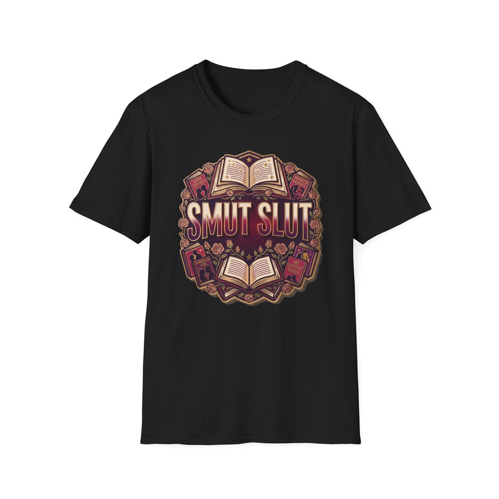 "Smut Slut" Spicy Romance Reader T-Shirt – Dark Romance Bookish Graphic Tee