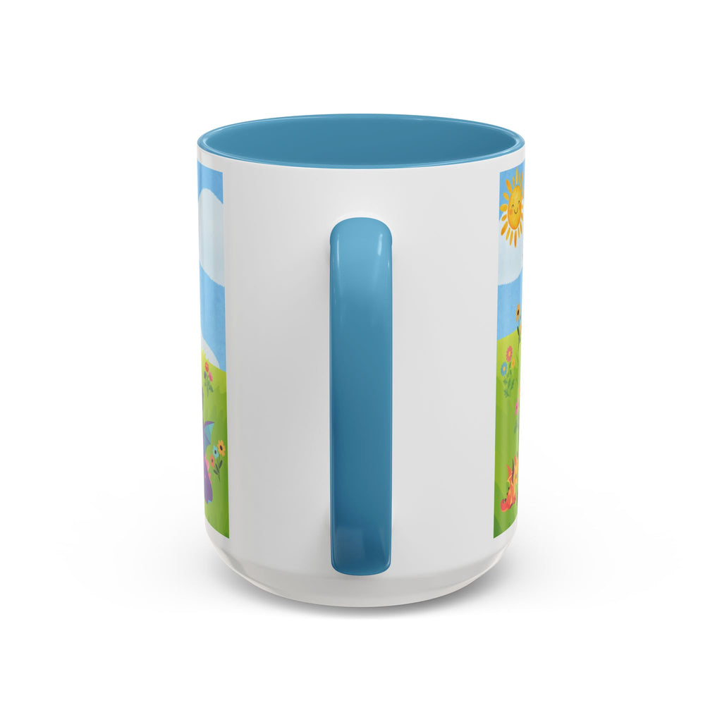 Cute Dragon Coffee Mug — Colorful Baby Dragons Design (15oz)