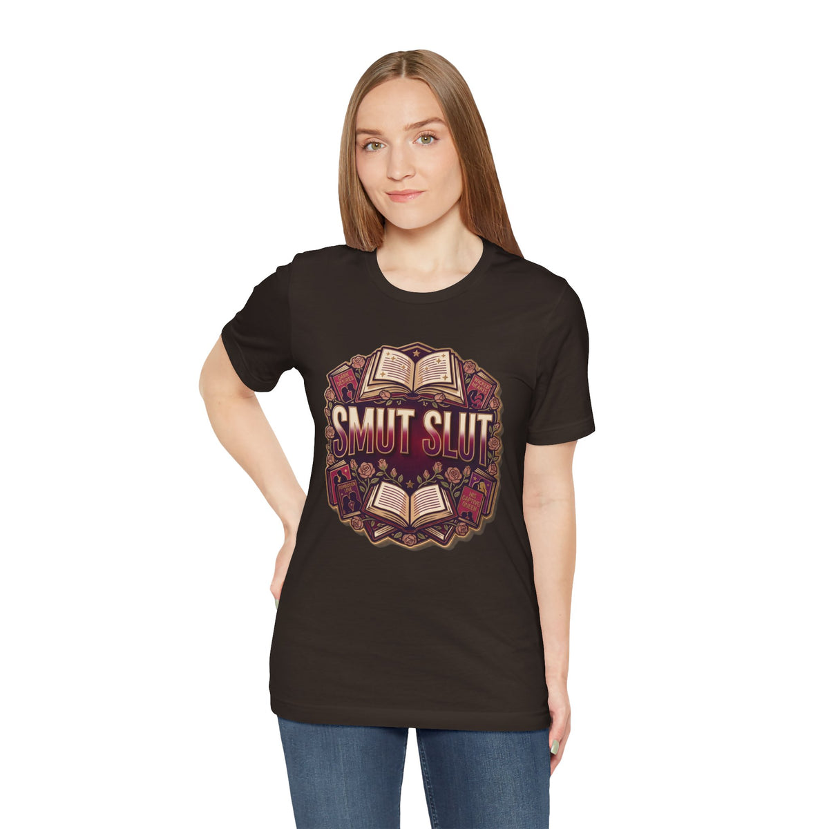 "Smut Slut" Spicy Romance Reader T-Shirt – Dark Romance Bookish Graphic Tee