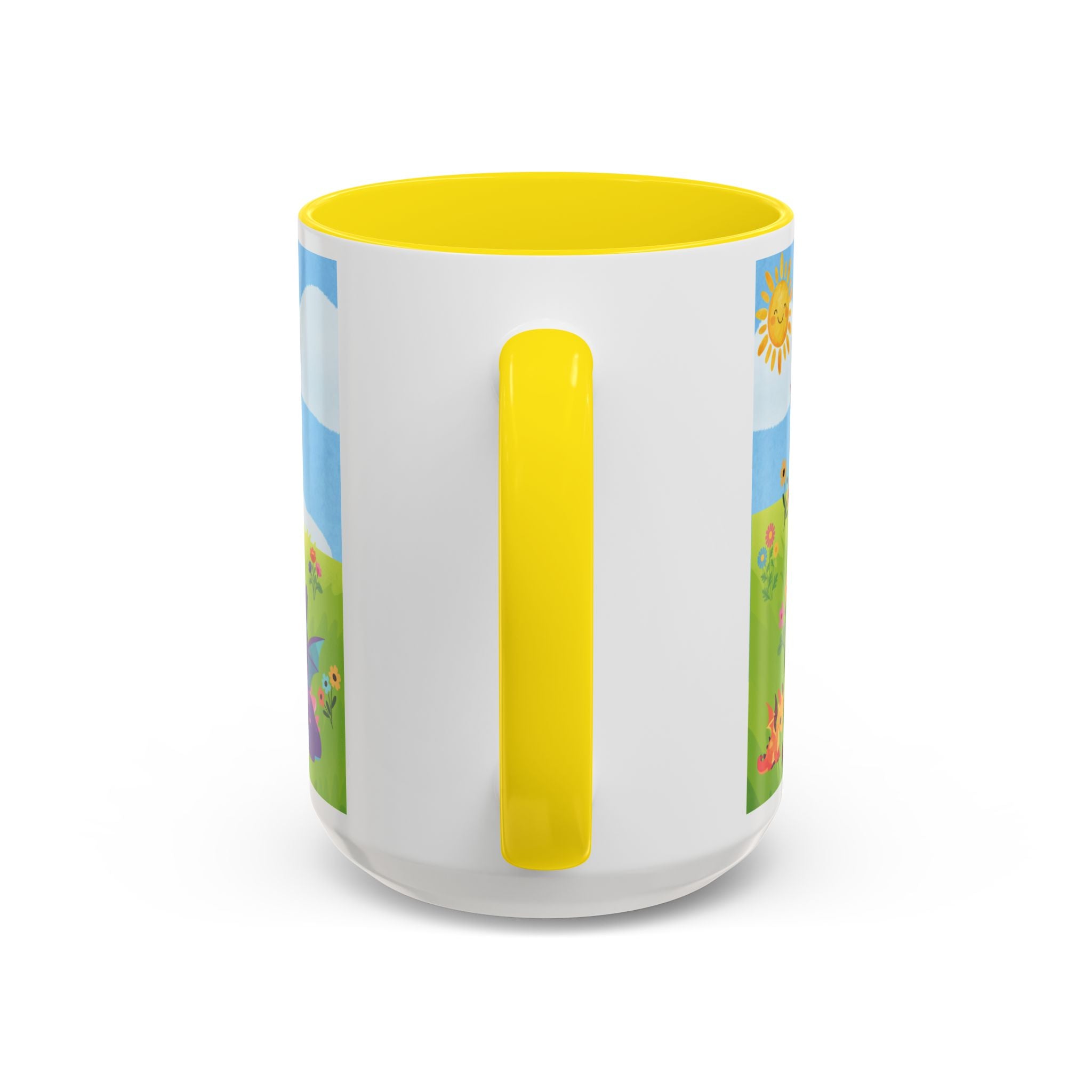 Cute Dragon Coffee Mug — Colorful Baby Dragons Design (15oz)