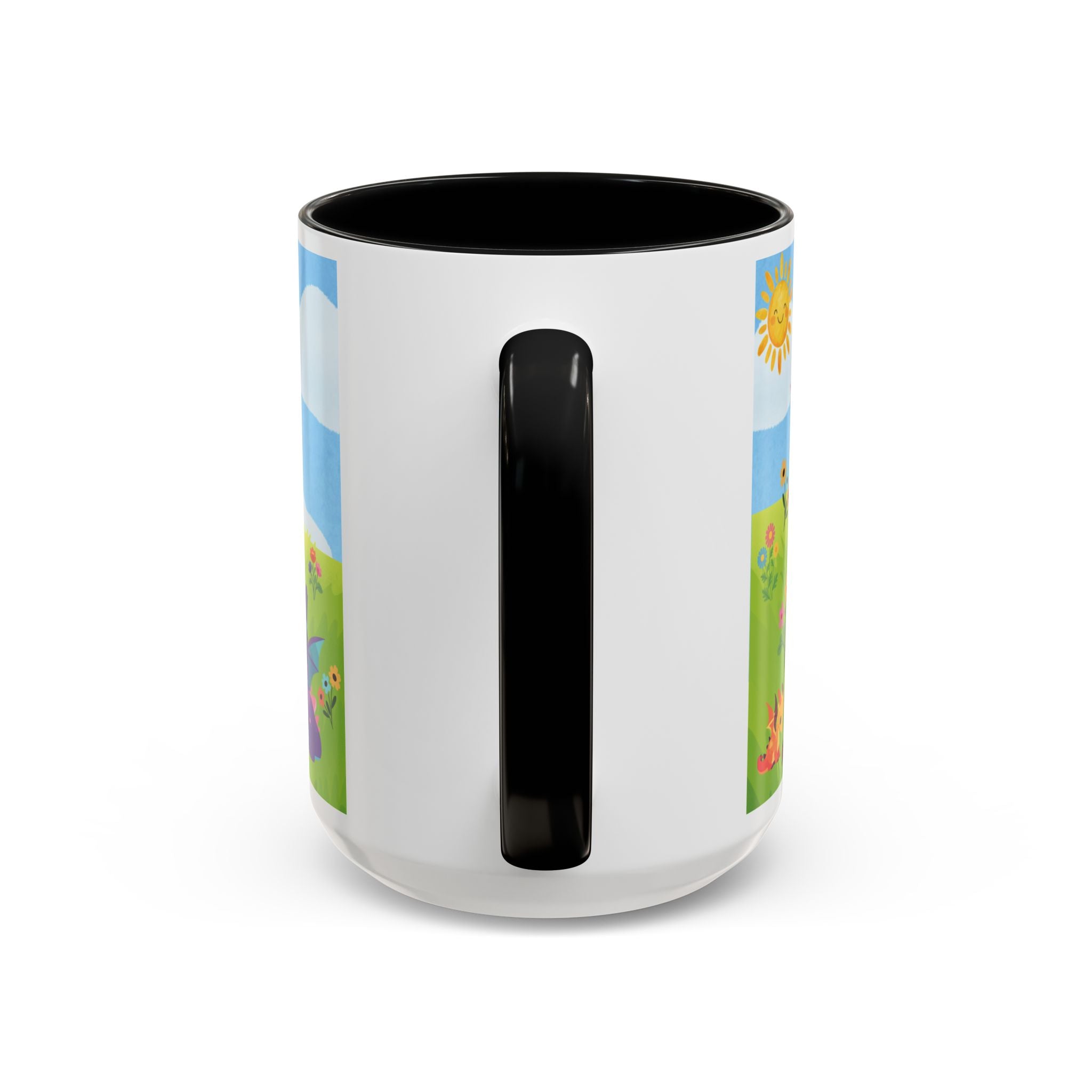 Cute Dragon Coffee Mug — Colorful Baby Dragons Design (15oz)