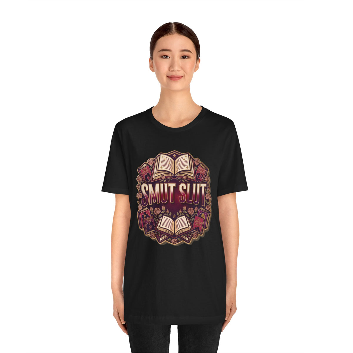 "Smut Slut" Spicy Romance Reader T-Shirt – Dark Romance Bookish Graphic Tee
