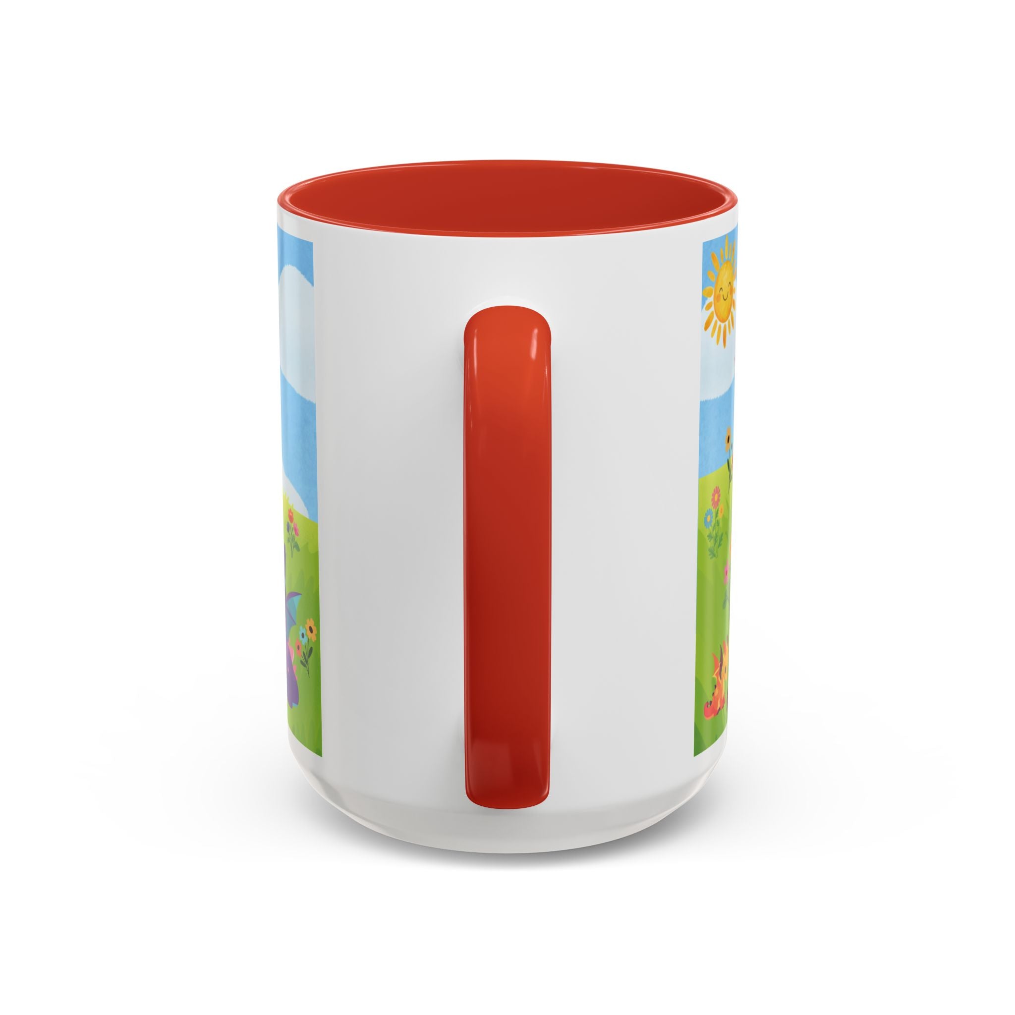 Cute Dragon Coffee Mug — Colorful Baby Dragons Design (15oz)
